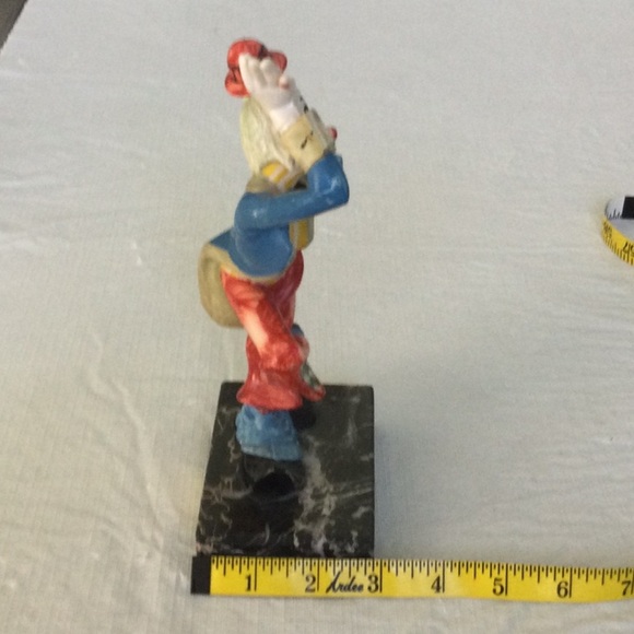 Whimsical Clown Sculpture in Red, Blue, and  Yellow. * - Picture 8 of 8